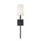 Z-Lite Camila 1 Light Wall Sconce, Matte Black & White 811-1S-MB - alternate 5